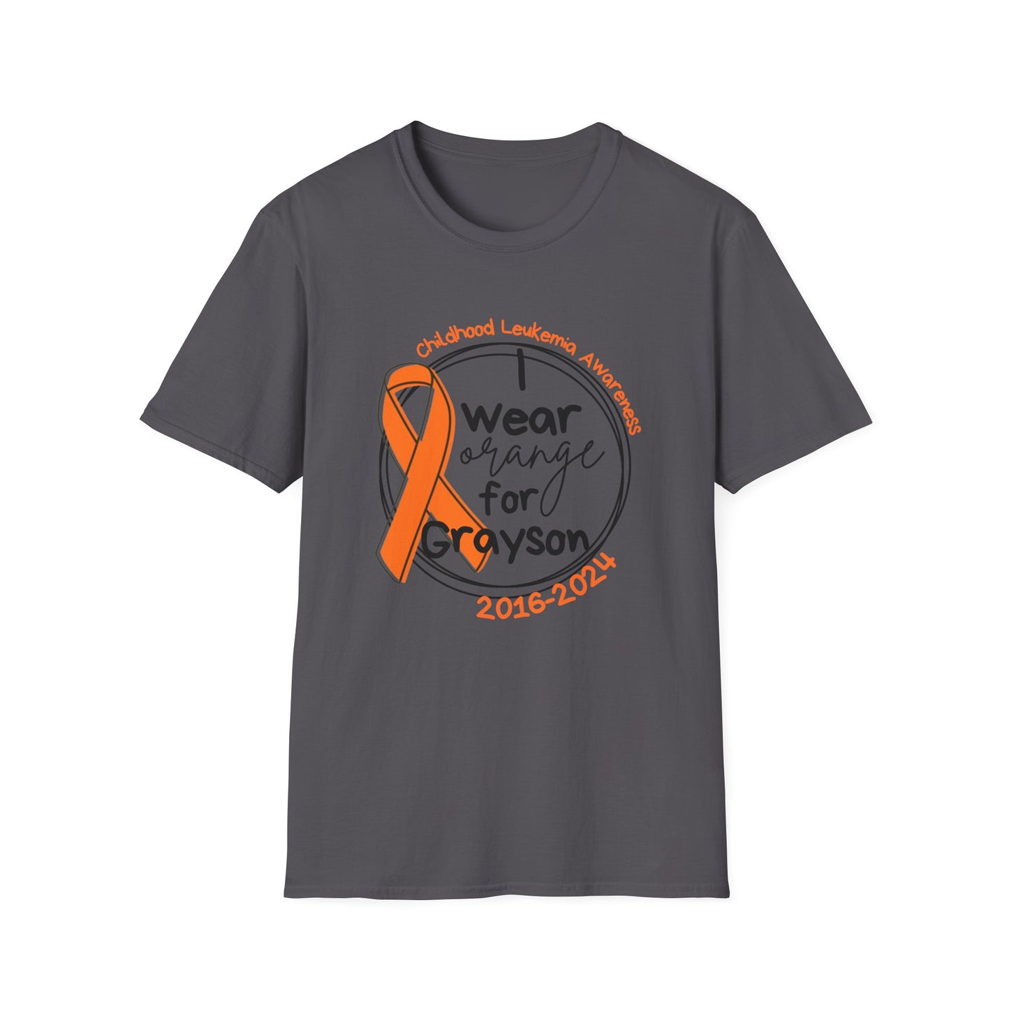 I wear orange for Grayson Front Only | Unisex Softstyle T-Shirt